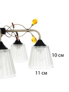 Люстра «Шарлин» 5хЕ27 40 Вт черный-латунь 51×51×29 см BayerLux - фото 32813405