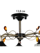 Люстра «Шарлин» 5хЕ27 40 Вт черный-латунь 51×51×29 см BayerLux - фото 32813406