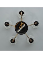 Люстра «Шарлин» 5хЕ27 40 Вт черный-латунь 51×51×29 см BayerLux - фото 33089510