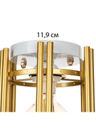 Светильник 91293/1 E27 40Вт белый-золото шампань 18х18х24 см BayerLux - фото 32813410