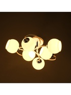 Люстра 2717/6 E27 40Вт бело-хромовый 70х70х25 см BayerLux 10858295