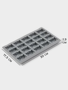 Форма для выпечки и муссовых десертов KONFINETTA «Сыр», силикон, 20 ячеек (5×3 см), 30×17.5×1.9 см, серая - Фото 2