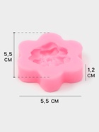 Молд для заливки Доляна «Фиалка», силикон, 5.5×5.5×1.2 см, розовый - Фото 2