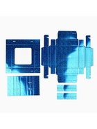 Коробка для конфет «Синие звёздочки», 14.5?14.5?3.5 см (комплект 5 шт) - фото 42195913