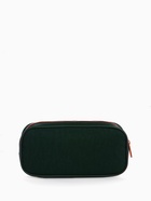 Косметичка-пенал на молнии, хаки/оранжевая - Фото 3