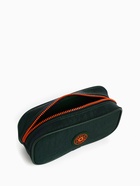 Косметичка-пенал на молнии, хаки/оранжевая - Фото 2