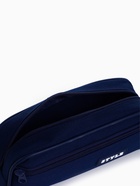 Косметичка - пенал на молнии с карманом, тёмно-синяя - Фото 2