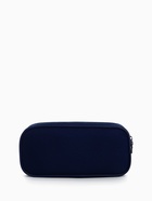 Косметичка-пенал на молнии с 2 отделами, синяя - Фото 3