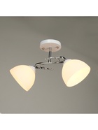 Люстра потолочная BayerLux «Авиталь», 2хЕ27, 40 Вт, бело-хромовый, 45×26×27 см - фото 33089547