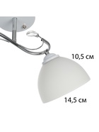 Люстра потолочная BayerLux «Авиталь», 2хЕ27, 40 Вт, бело-хромовый, 45×26×27 см - фото 32813456