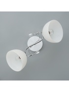 Люстра потолочная BayerLux «Авиталь», 2хЕ27, 40 Вт, бело-хромовый, 45×26×27 см - фото 33089549