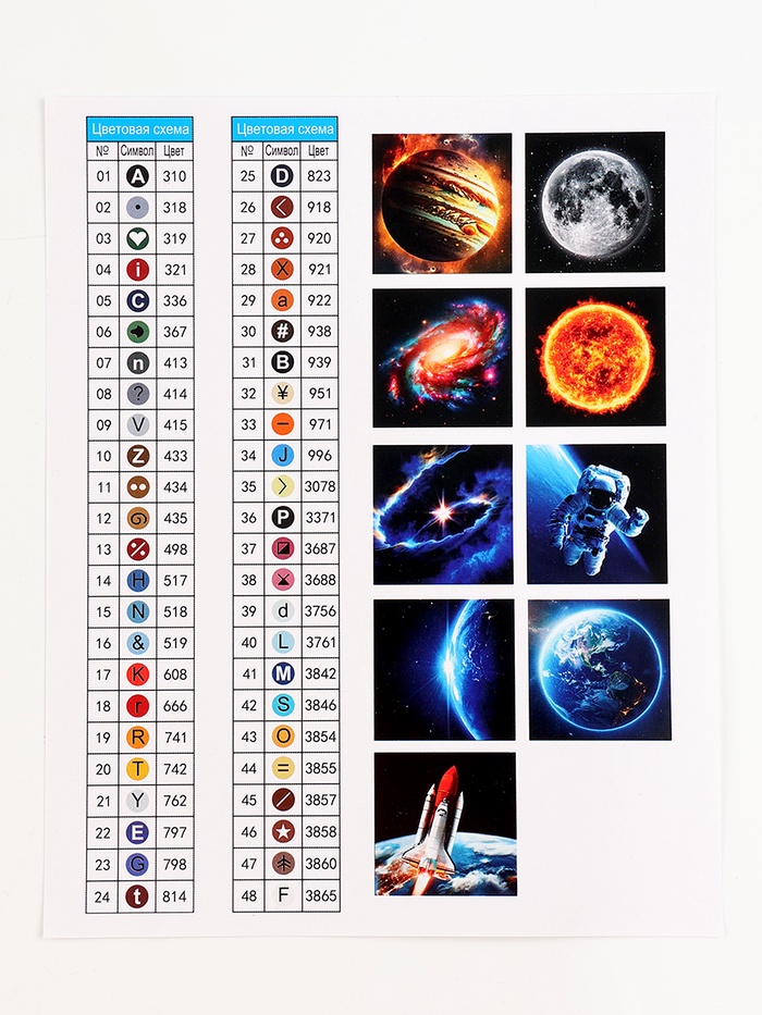 Алмазная мозаика 9 в 1 «Космос», 14,5 х 14,5 см