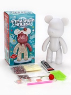 Алмазная мозаика на фигурке с полным заполнением «Медведь», пироженка - Фото 2