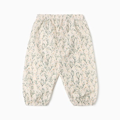 Штанишки детские MINAKU «Ромашки», рост 62-68 см, белые