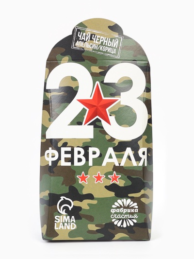 Чай подарочный «23 февраля», вкус: апельсин и корица, 50 г