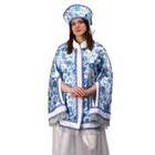 Русский народный костюм «Гжель», накидка, кокошник, р-р 52-58 - Фото 1