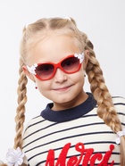 Очки солнцезащитные детские «OneSun. Цветочки», uv 400, красный, белый - Фото 2