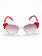 Очки солнцезащитные детские «OneSun. Цветочки», uv 400, белый, красный - Фото 4