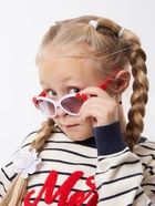 Очки солнцезащитные детские «OneSun. Цветочки», uv 400, белый, красный - Фото 2