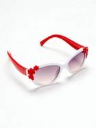 Очки солнцезащитные детские «OneSun. Цветочки», uv 400, белый, красный (комплект 2 шт) - фото 63615933