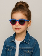 Очки солнцезащитные детские «OneSun. Полоса», синий, малиновый (комплект 2 шт) - фото 63615940
