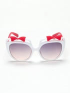 Очки солнцезащитные детские «OneSun. Бантики», 4.5×12 см, белый, малиновый - Фото 2