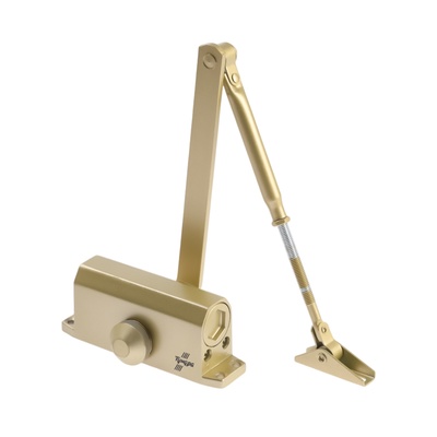 Доводчик дверной ТУНДРА d=40GP, до 40 кг, цвет золото