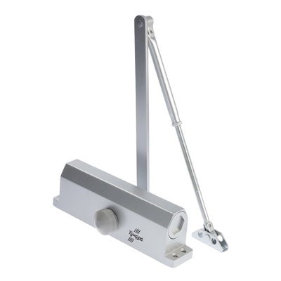Доводчик дверей ТУНДРА d=150SL, до 150 кг, цвет серебро