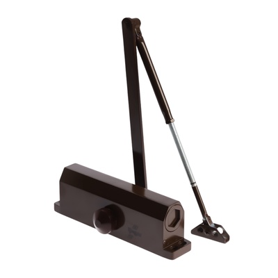 Доводчик дверей ТУНДРА d=150BR, до 150 кг, коричневый