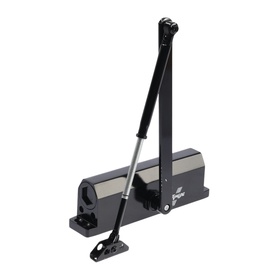 Доводчик дверей ТУНДРА d=150BL, до 150 кг, черный