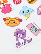 Наклейки стикеры детские «Аниме», 3 листа (комплект 5 шт) - фото 31527005