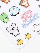 Наклейки стикеры детские «Зверята», 3 листа МИКС 10855865