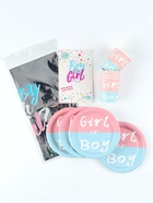 Посуда одноразовая бумажная для праздника «Гендер Пати», на 6 персон, 14 предметов - Фото 2