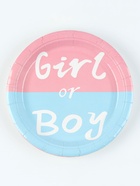 Посуда одноразовая бумажная для праздника «Гендер Пати», на 6 персон, 14 предметов - Фото 3