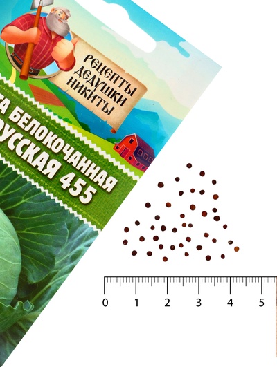 Семена Капуста белокочанная «Белорусская 455», 0.3 г, среднеспелая, «Рецепты дедушки Никиты»
