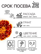 Семена цветов Бархатцы «Болеро», 0.2 г - Фото 2