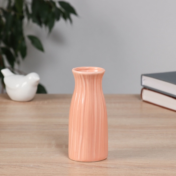 Ваза «Фрэнсис», талия, 12.5×5 см, керамика, персиковая - Фото 1