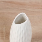 Ваза «Теган», бочка скос, 12.5×5 см, керамика, белая - Фото 3