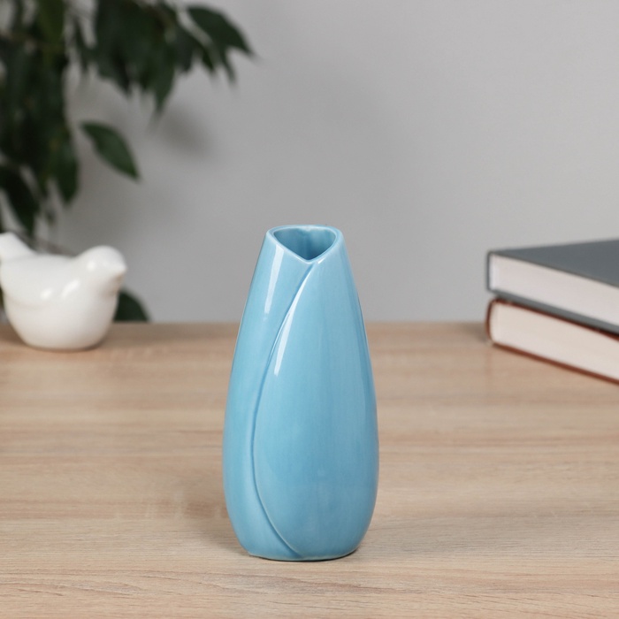 Ваза «Белен», 12.5×5 см, керамика, голубая - Фото 1