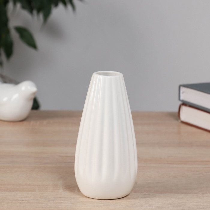 Ваза «Пернилле», 12.5×6 см, керамика, белая - Фото 1