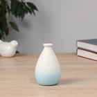 Ваза «Хайди», галант, 10.5×6.5 см, керамика, белая, голубая - Фото 1