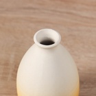 Ваза «Хайди», полосы, 10.5×6.5 см, керамика, белая, жёлтая - Фото 2