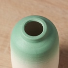 Ваза для цветов «Хайди», классик, 11×6 см, керамика, белая, зелёная - Фото 2