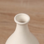 Ваза керамика настольная "Хайди" бутыль, 15,5х7,5 см, бело-розовый - фото 808560547