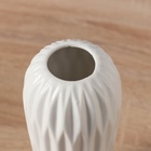 Ваза «Теган», рельеф, 17.5×7.5 см, керамика, белая 10697785