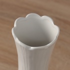 Ваза «Тириль», галант, 20.5×7 см, керамика, белая - фото 31461454