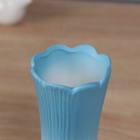 Ваза «Хайди», талия галант, 21×7 см, керамика, белая, голубая - Фото 2