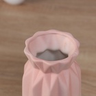 Ваза керамика настольная "Хайди" грани галант, 21х8 см, бело-розовый - фото 808560571