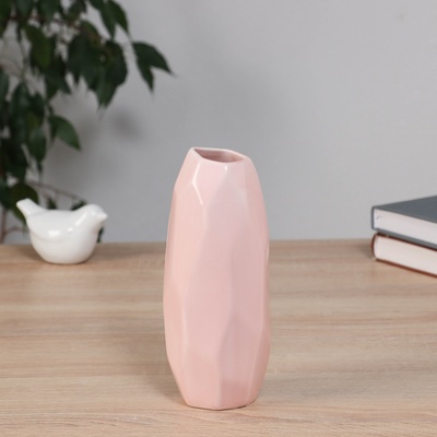 Ваза для цветов «Авиталь галант», 17×6.5 см, керамика, розовая