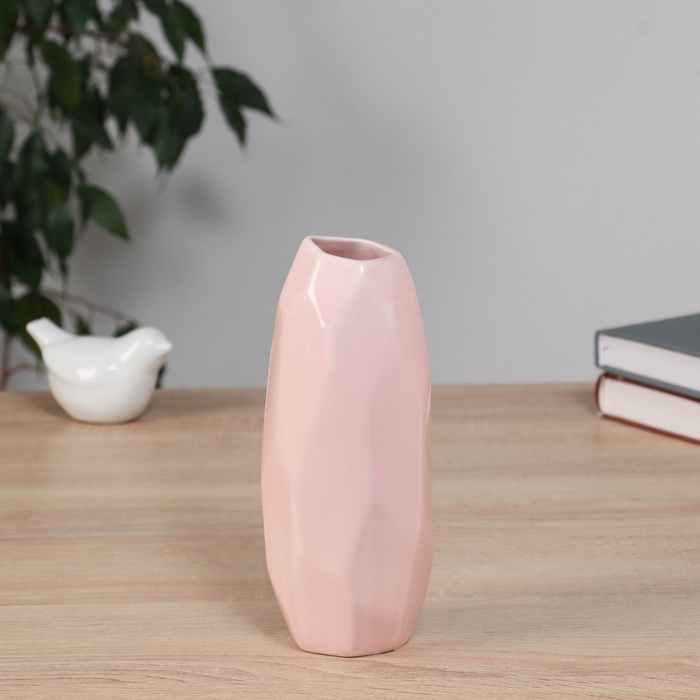 Ваза «Авиталь галант», 17×6.5 см, керамика, розовая - Фото 1